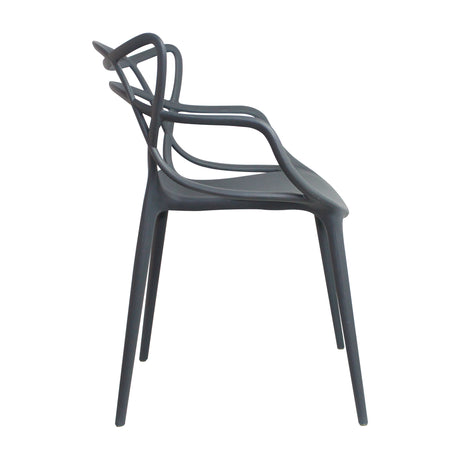 Silla para Exteriores Solna 54 cm Gris Europeo con Apoya Brazos - Sillas de Exterior | Bylmo