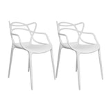 Kit x 2 Sillas para Exteriores Solna 54 cm Blanco Europeo con Apoya Brazos - Sillas de Exterior | Bylmo