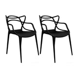 Kit x 2 Sillas para Exteriores Solna 54 cm Negro Europeo con Apoya Brazos