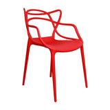 Kit x 2 Sillas para Exteriores Solna 54 cm Rojo Europeo con Apoya Brazos - Sillas de Exterior | Bylmo