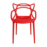Kit x 2 Sillas para Exteriores Solna 54 cm Rojo Europeo con Apoya Brazos - Sillas de Exterior | Bylmo