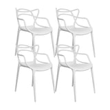 Kit x 4 Sillas para Exteriores Solna 54 cm Blanco Europeo con Apoya Brazos