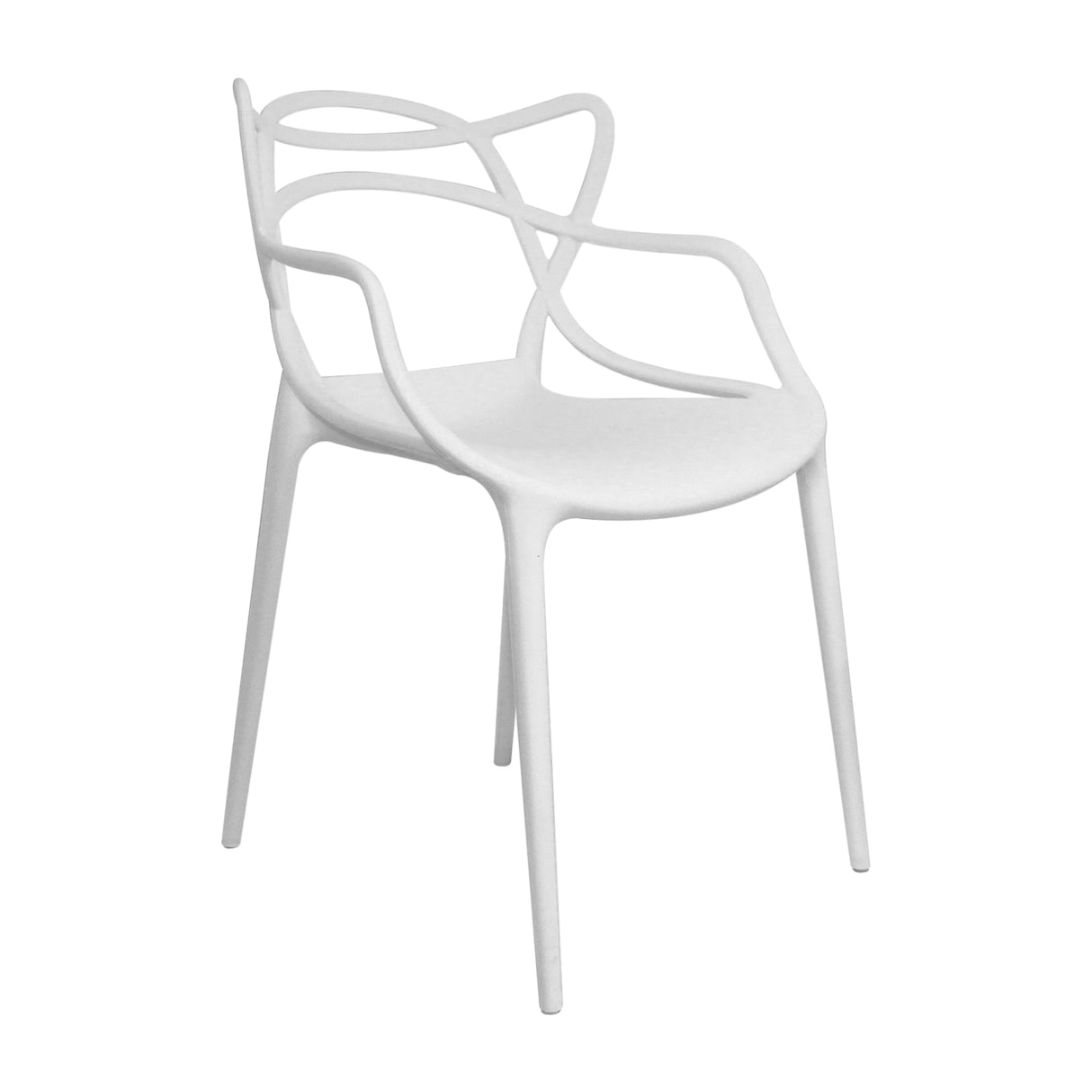 Kit x 4 Sillas para Exteriores Solna 54 cm Blanco Europeo con Apoya Brazos