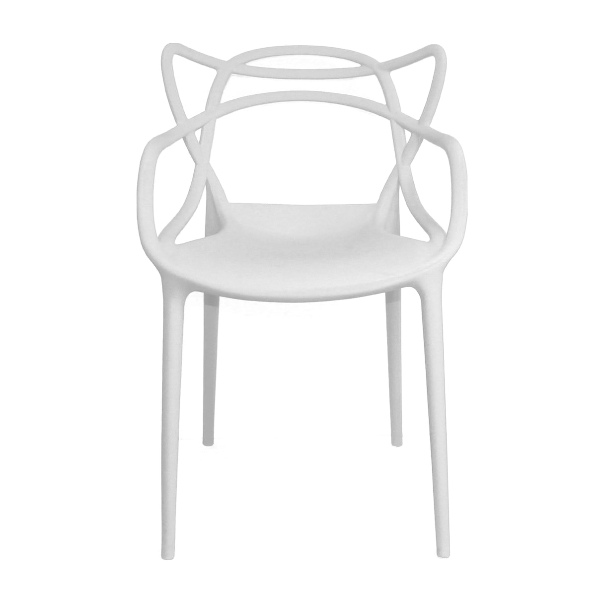 Kit x 4 Sillas para Exteriores Solna 54 cm Blanco Europeo con Apoya Brazos