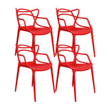 Kit x 4 Sillas para Exteriores Solna 54 cm Rojo Europeo con Apoya Brazos - Sillas de Exterior | Bylmo