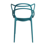 Kit x 4 Sillas para Exteriores Solna 54 cm Azul Petróleo Europeo con Apoya Brazos - Sillas de Exterior | Bylmo