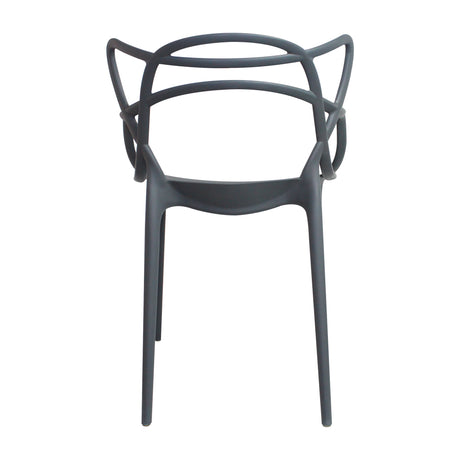 Kit x 4 Sillas para Exteriores Solna 54 cm Gris Europeo con Apoya Brazos - Sillas de Exterior | Bylmo