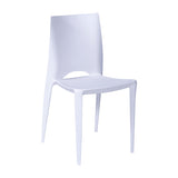 Kit x 4 Sillas para Exteriores Zoé 42 cm Blanco Polipropileno sin Apoya Brazos - Sillas de Exterior | Bylmo