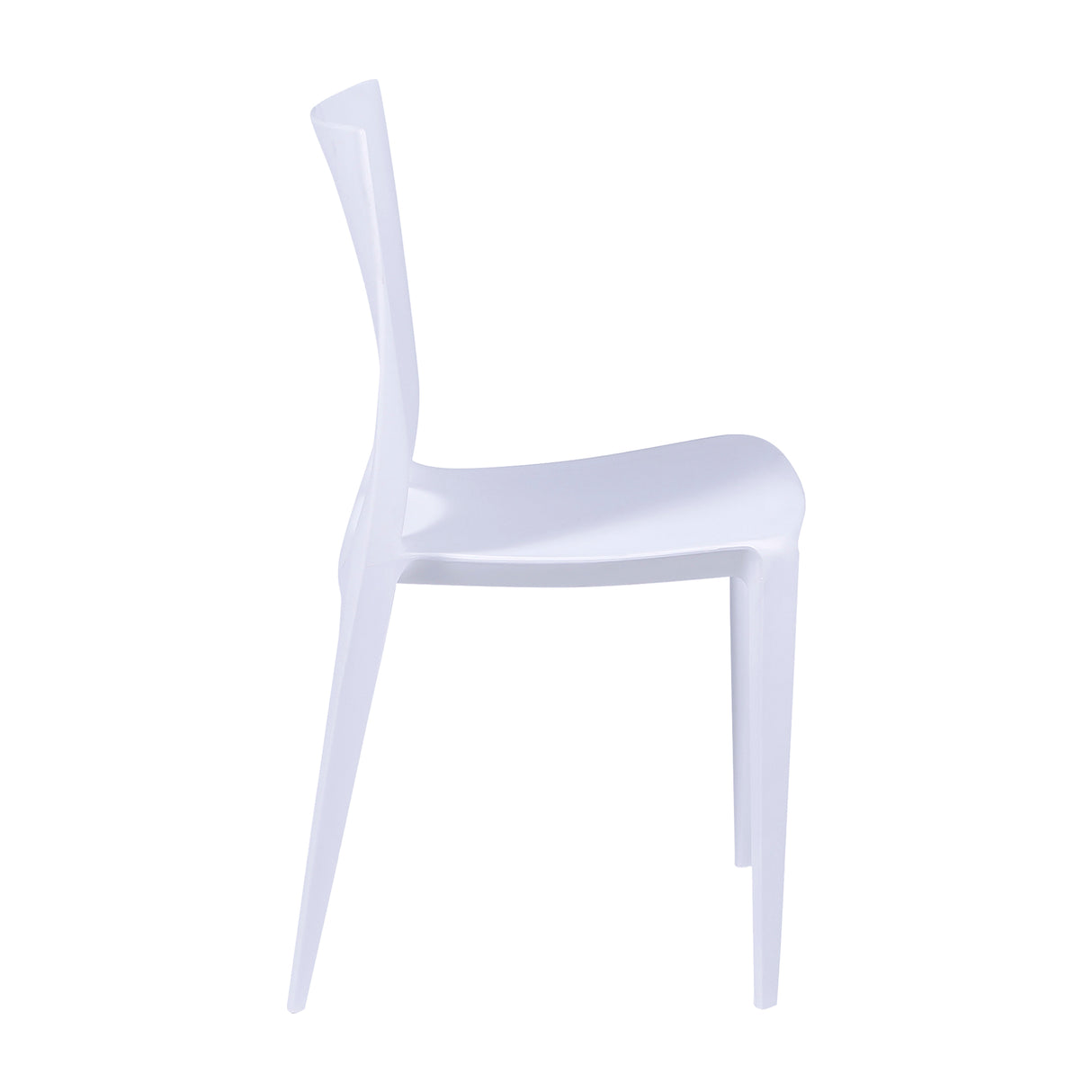 Kit x 4 Sillas para Exteriores Zoé 42 cm Blanco Polipropileno sin Apoya Brazos - Sillas de Exterior | Bylmo