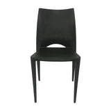 Kit x 4 Sillas para Exteriores Zoé 42 cm Negro Polipropileno sin Apoya Brazos - Sillas de Exterior | Bylmo