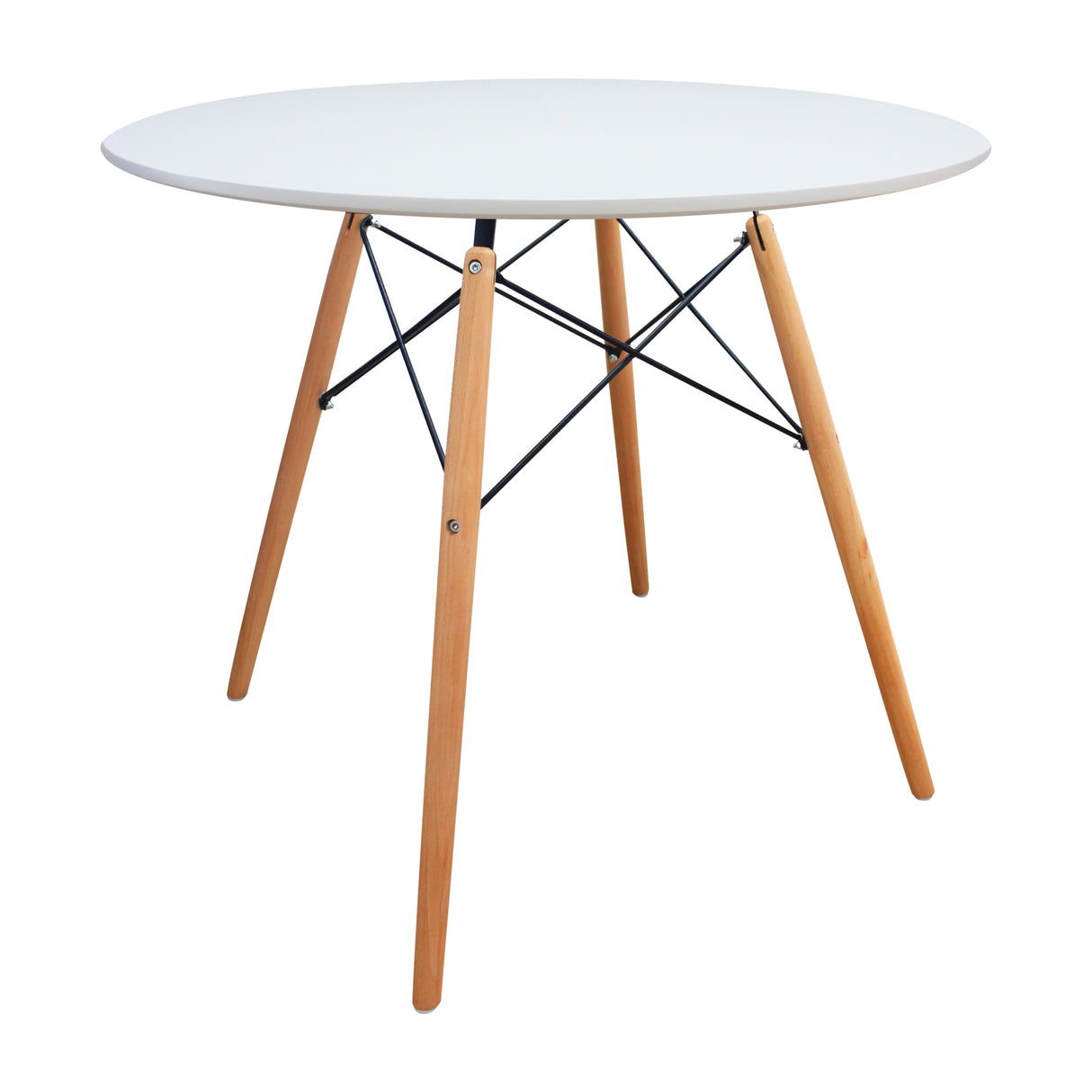 Comedor DKR Eames Madera 90x90 cm Blanco 4 Puestos - Comedores | Bylmo