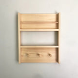Repisa Joy Kids Madera Pino 44x53 cm Café con 2 Entrepaños Moderno - Repisas y Percheros | Bylmo