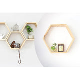 Set 3 Repisas Hexpisas Madera Pino 25x22 cm Moderno - Repisas y Percheros | Bylmo