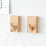 Set de 5 Ganchos Astilva en Madera de Pino 4x7 cm Moderno - Repisas y Percheros | Bylmo