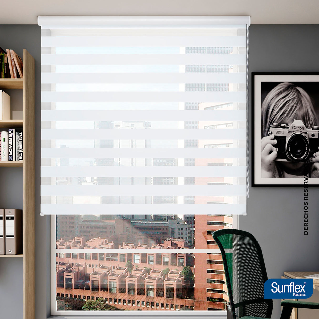 Cortina Roller Duo Coren Roll 160x170cm Blanco - Cortinas y Persianas | Bylmo