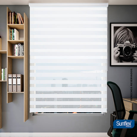 Cortina Roller Duo Coren Roll 160x170cm Blanco - Cortinas y Persianas | Bylmo