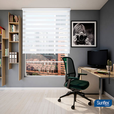 Cortina Roller Duo Coren Roll 120x170cm Blanco - Cortinas y Persianas | Bylmo