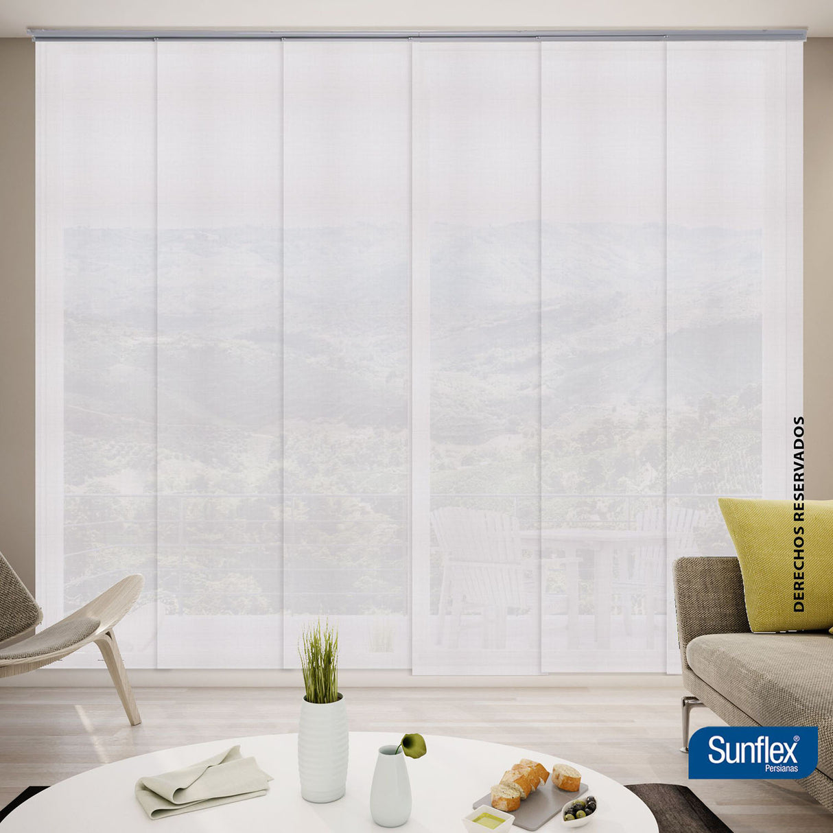 Panel Japones Clásico Solar Screen 240x220cm Gris - Cortinas y Persianas | Bylmo
