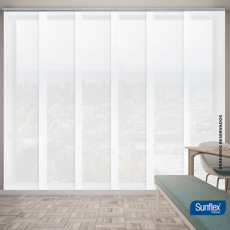 Panel Japones Clásico Solar Screen 240x220cm Blanco - Cortinas y Persianas | Bylmo