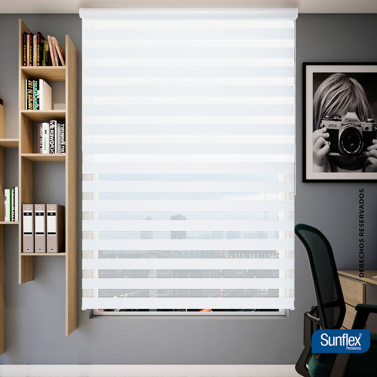 Cortina Roller Duo Coren Roll 180x220cm Blanco - Cortinas y Persianas | Bylmo