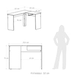 Escritorio en L MDL 102.4X73cm Duna con Un Cajón - Escritorios | Bylmo