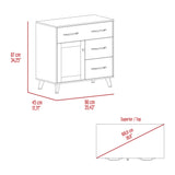 Cajonera Natura Moderna Madera 90x87cm con 3 Cajones - Cajoneras y Comodas | Bylmo
