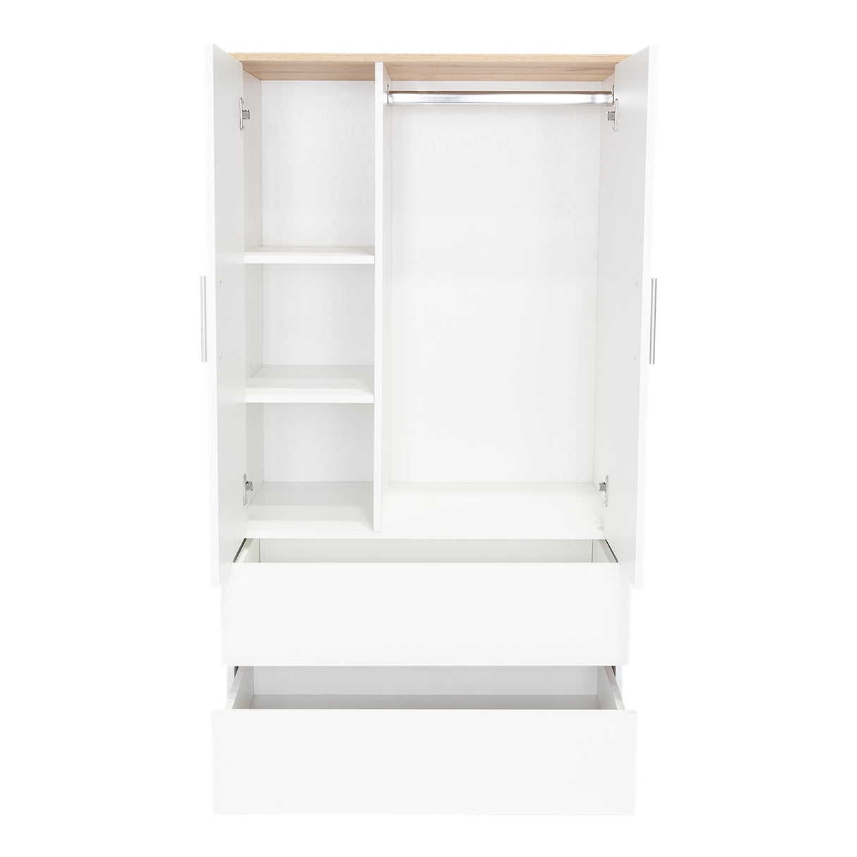 Closet Bi Color 80x150cm Blanco con Dos Cajones Moderno - CLOSETS | Bylmo