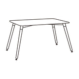 Mesa de Comedor BM 80x74cm Negro de 6 Puestos - COMEDORES | Bylmo