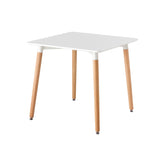 Mesa de Comedor BM Blanco 80x74cm Cuadrado de Cuatro Puestos sin Sillas - COMEDORES | Bylmo