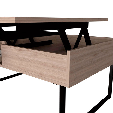 Mesa de Centro Extensible Funcentral Ceniza Wengue 101.5x45.7cm con Un Cajón - Mesas de Centro | Bylmo