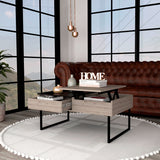 Mesa de Centro Extensible Funcentral Ceniza Wengue 101.5x45.7cm con Un Cajón - Mesas de Centro | Bylmo