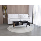Mesa de Centro Funes Eco Wengue 120x45cm con Dos Cajones - Mesas de Centro | Bylmo