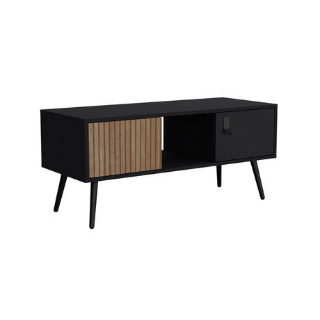 Mesa de Centro Funes Eco Wengue 120x45cm con Dos Cajones - Mesas de Centro | Bylmo