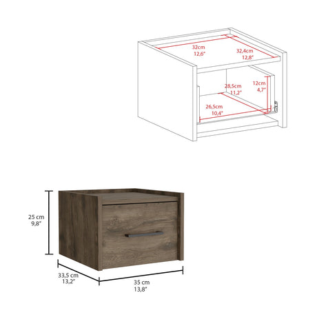 Mesa de Noche Boa 35x25cm Bellota con Un Cajón - Mesas de Noche | Bylmo