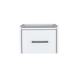 Mesa de Noche Boa 35x25cm Blanco con Un Cajón - Mesas de Noche | Bylmo