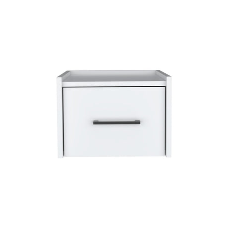 Mesa de Noche Boa 35x25cm Blanco con Un Cajón - Mesas de Noche | Bylmo