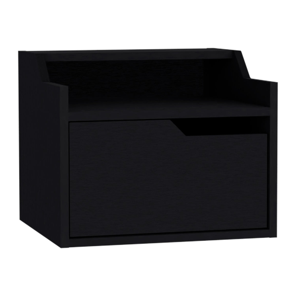 Mesa de Noche Busan 40x33cm Wengue Flotante con Un Cajón - Mesas de Noche | Bylmo
