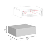 Mesa de Noche Milano Flotante 40x13cm Blanco Minimalista con Un Cajón - Mesas de Noche | Bylmo