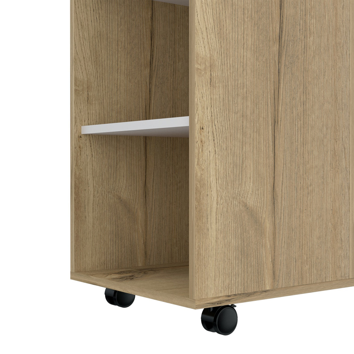 Mueble Auxiliar de Cocina Bi Color 100x90 cm Duna Blanco con 3 Entrepaños - Barras y Muebles Auxiliares | Bylmo