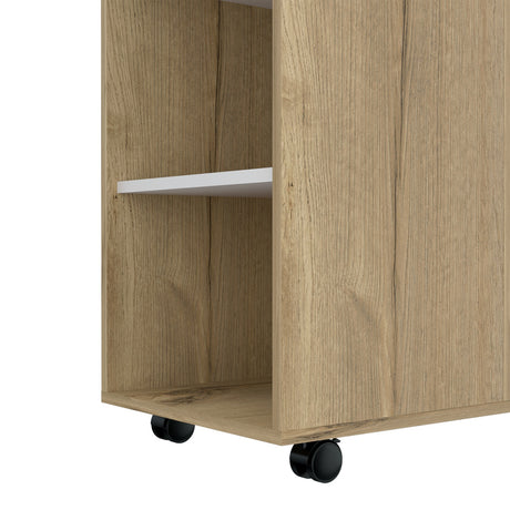 Mueble Auxiliar de Cocina Bi Color 100x90 cm Duna Blanco con 3 Entrepaños - Barras y Muebles Auxiliares | Bylmo