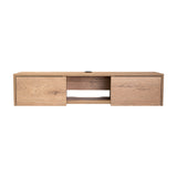 Repisa para TV Glen 125.1x26.8cm Macadamia Flotante para TV Más de 85 pulgadas - Muebles de TV | Bylmo