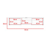 Repisa para TV Glen 125.1x26.8cm Macadamia Flotante para TV Más de 85 pulgadas - Muebles de TV | Bylmo