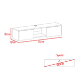 Repisa para TV Glen 125.1x26.8cm Macadamia Flotante para TV Más de 85 pulgadas - Muebles de TV | Bylmo
