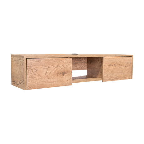 Repisa para TV Glen 125.1x26.8cm Macadamia Flotante para TV Más de 85 pulgadas - Muebles de TV | Bylmo