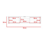 Repisa para TV Glen 125.1x26.8cm Wengue Flotante para TV Más de 85 pulgadas - MUEBLES DE TV | Bylmo
