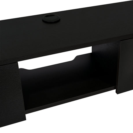 Repisa para TV Glen 125.1x26.8cm Wengue Flotante para TV Más de 85 pulgadas - MUEBLES DE TV | Bylmo