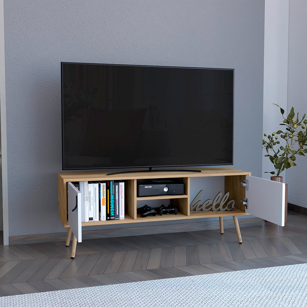 Rack de TV Huna 121x48cm para TV de 50 Pulgadas - Muebles de TV | Bylmo