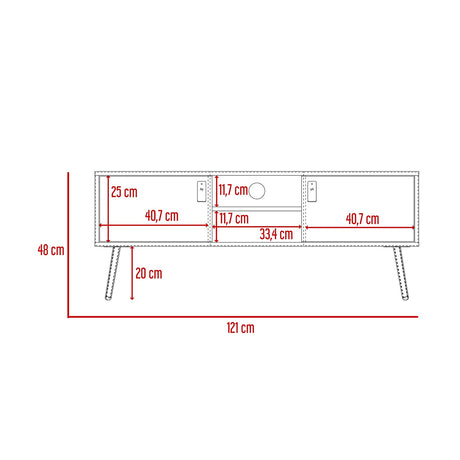 Rack de TV Huna 121x48cm para TV de 50 Pulgadas - Muebles de TV | Bylmo