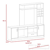 Centro de Entretenimiento Kava Beijing 200x180.7cm para TV de 60 Pulgadas - Muebles de TV | Bylmo