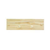 Perchero Rectangular Rústico Natural 2 Ganchos 30 x 11 cm - Repisas y Percheros | Bylmo